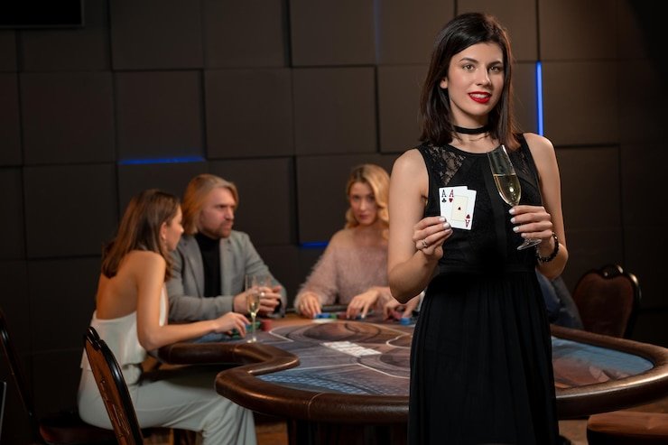 JILI baccarat table layout showing Banker, Player, and Tie betting areas